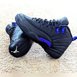 Black and Purplee Jordan 12s, great condition
